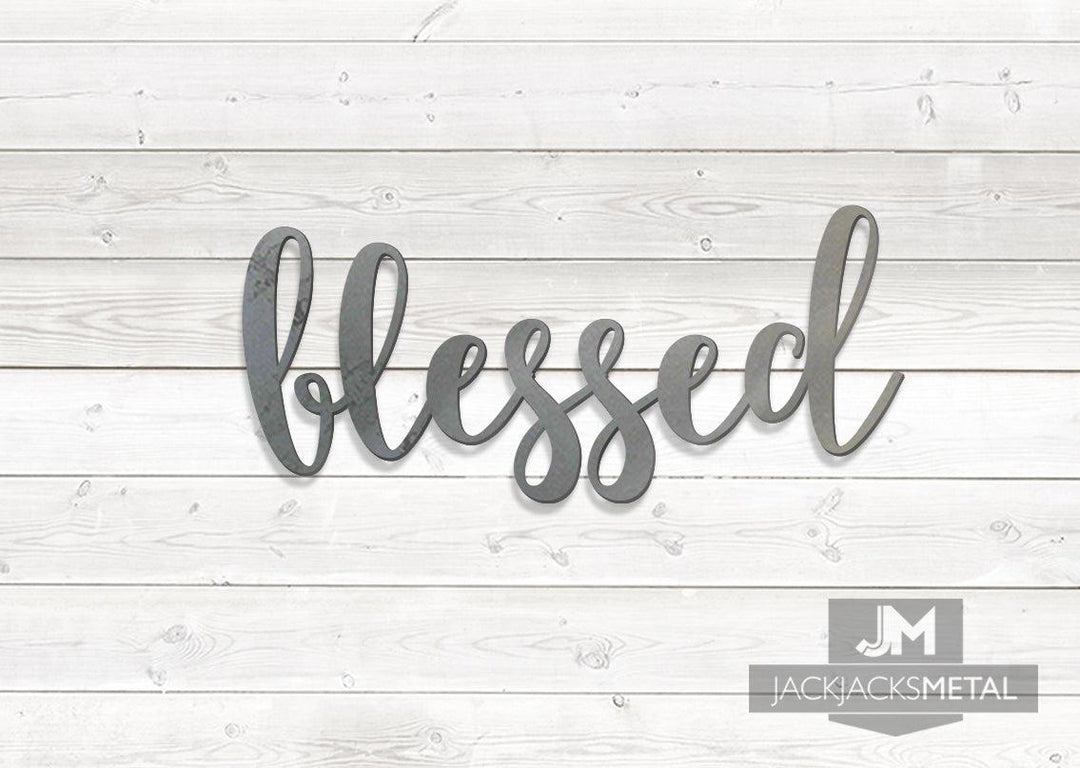 Blessed Word Wall Art Sign - JackJacks Metal 