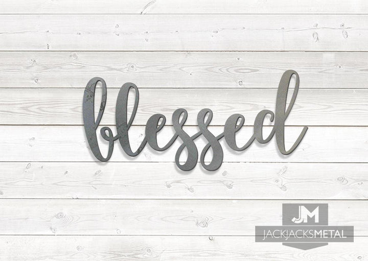 Blessed Word Wall Art Sign - JackJacks Metal 