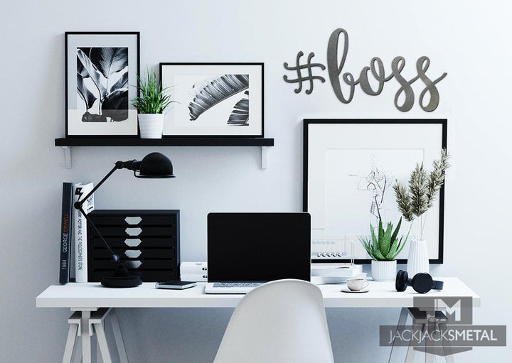 #Boss Word Wall Art Sign - JackJacks Metal 