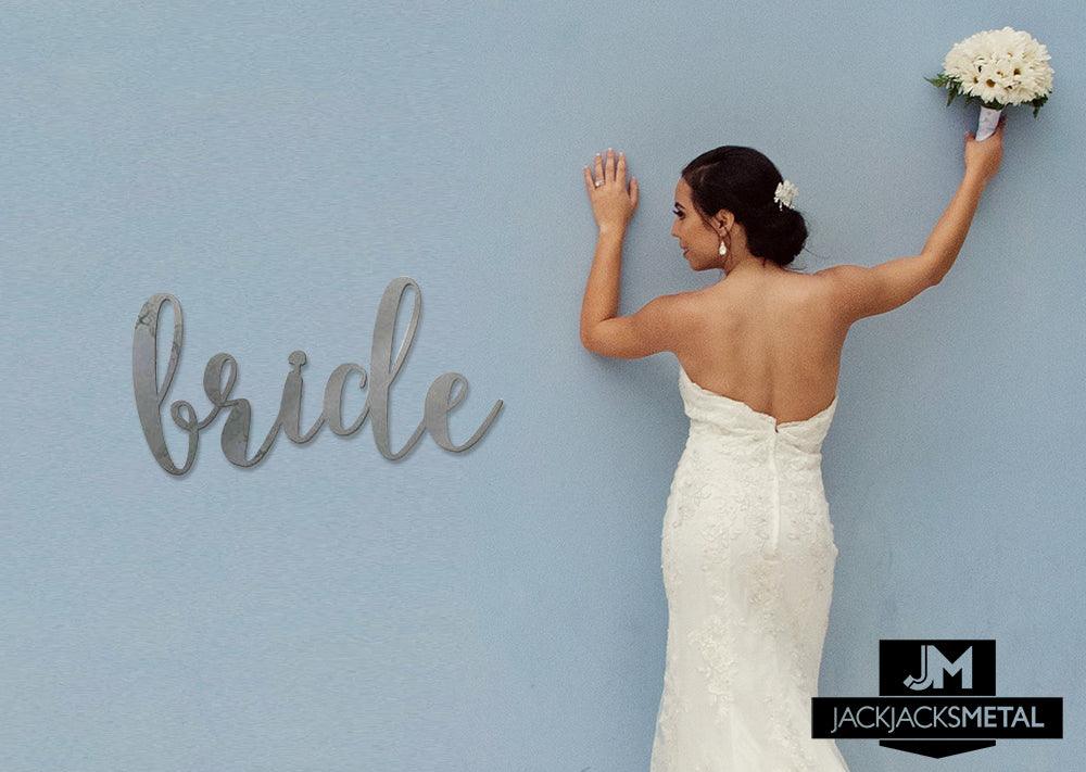 Bride Word Wall Art Sign - JackJacks Metal 