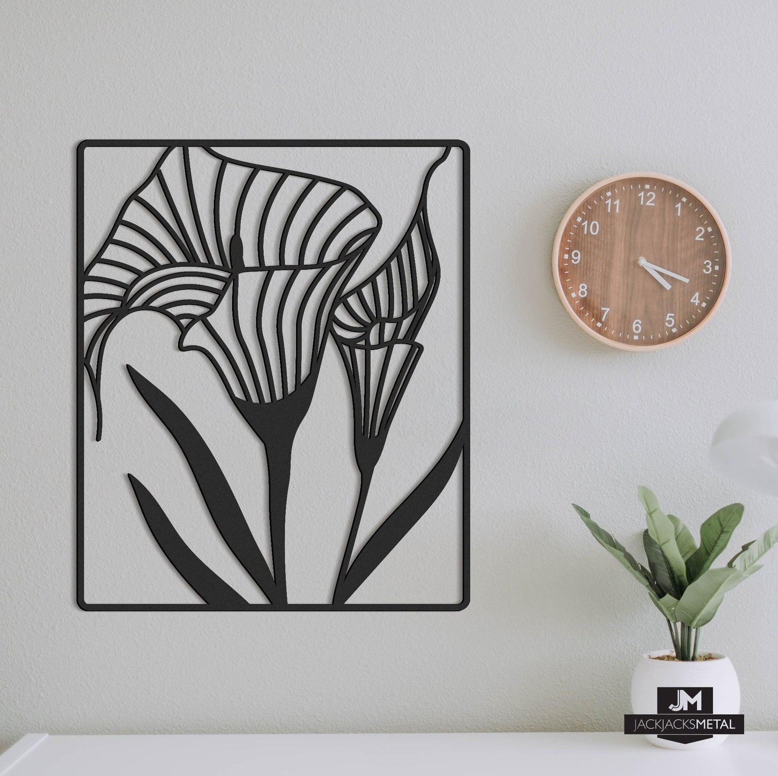 Calla Lily Metal Flower Wall Décor - JackJacks Metal 