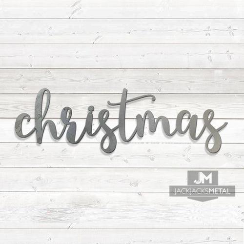 Christmas Word Wall Art Sign - JackJacks Metal 