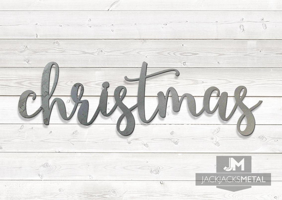 Christmas Word Wall Art Sign - JackJacks Metal 