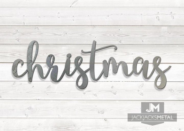Christmas Word Wall Art Sign - JackJacks Metal 