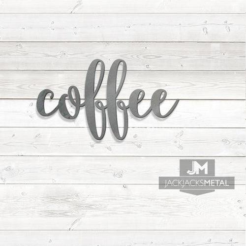 Coffee Word Wall Art Sign - JackJacks Metal 