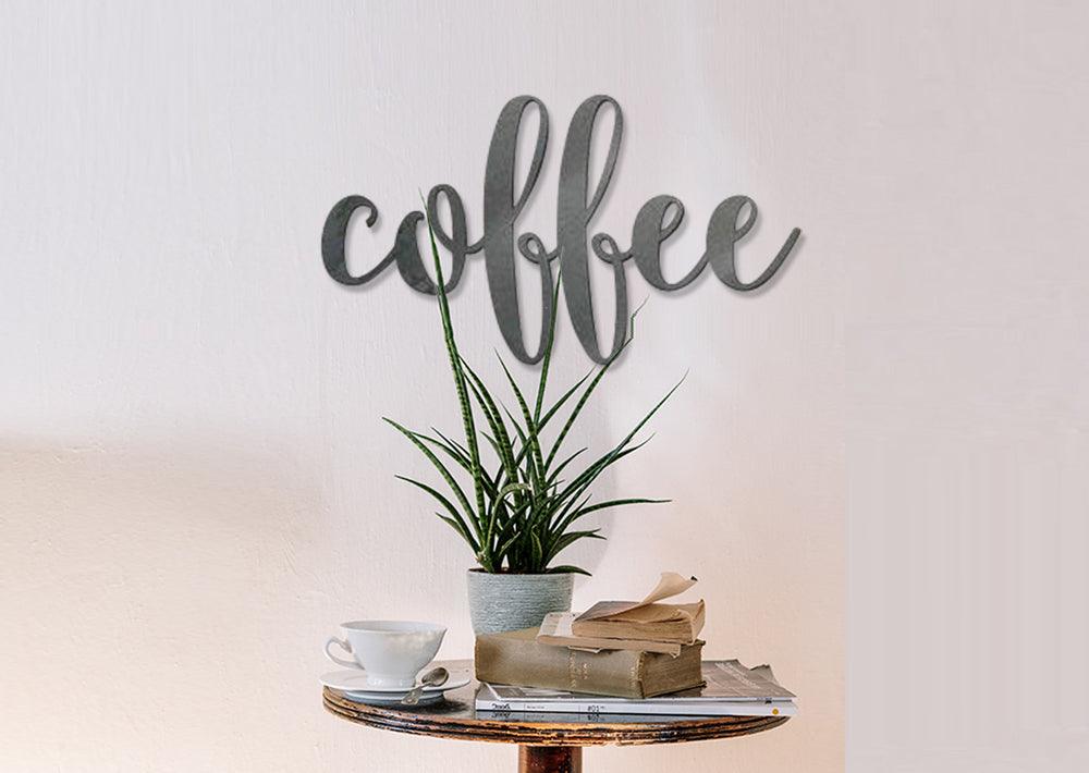 Coffee Word Wall Art Sign - JackJacks Metal 