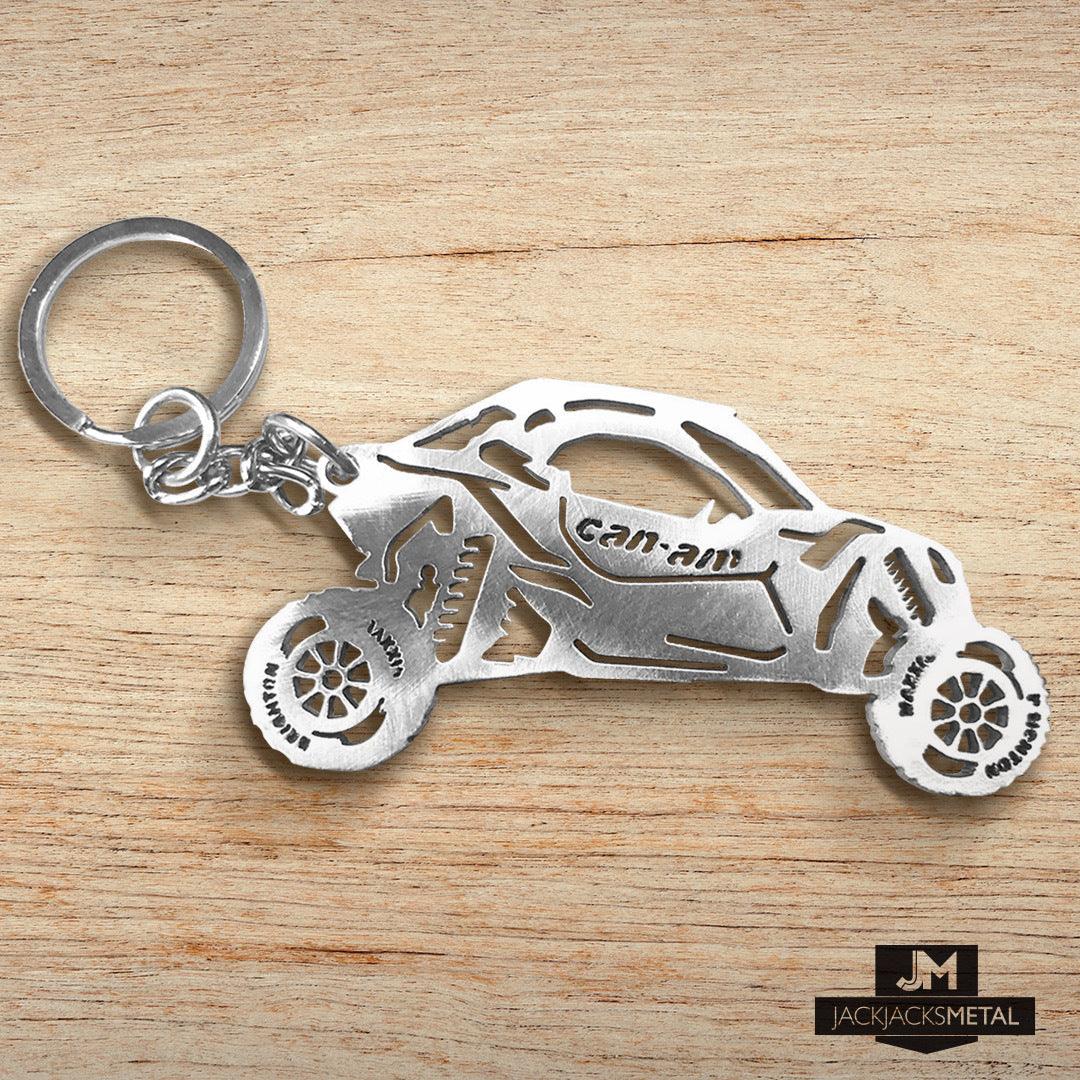 Custom word Side by Side (SxS) Keychain - JackJacks Metal 