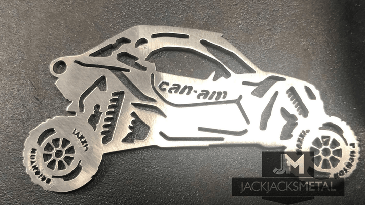 Custom word Side by Side (SxS) Keychain - JackJacks Metal 