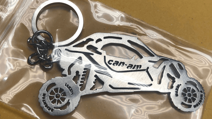 Custom word Side by Side (SxS) Keychain - JackJacks Metal 