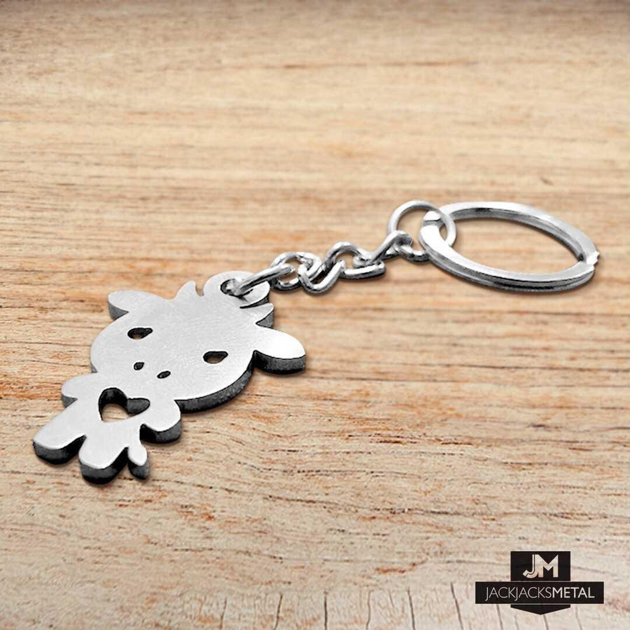 Cute Cow Key Chain - JackJacks Metal 