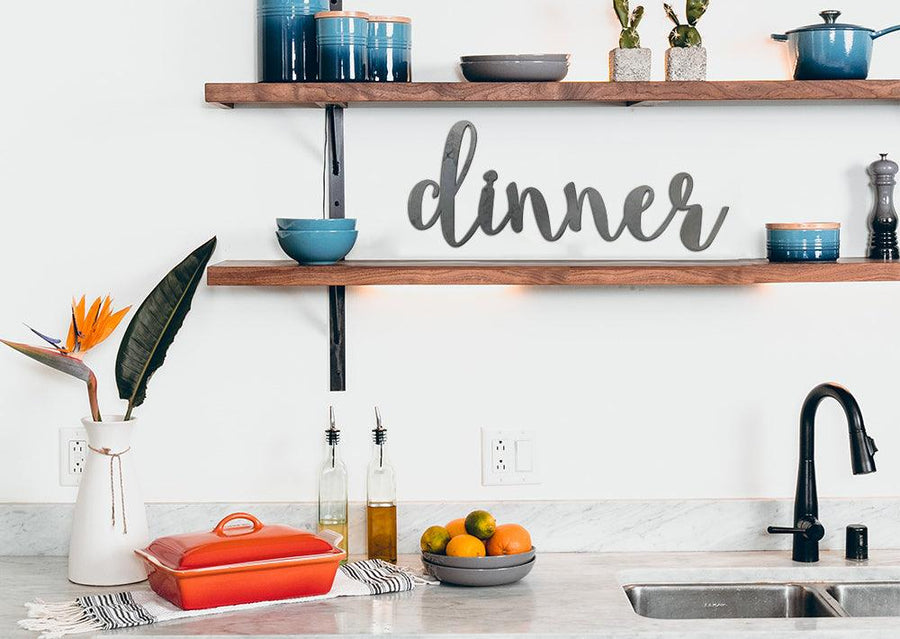 Dinner Word Wall Art Sign - JackJacks Metal 