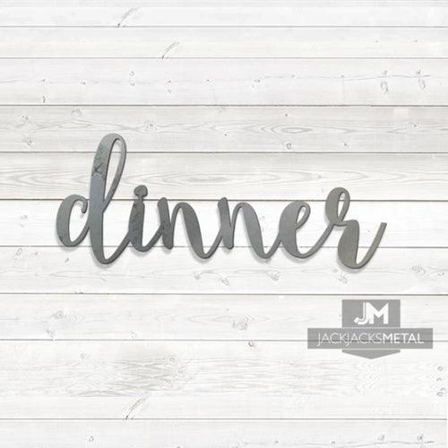 Dinner Word Wall Art Sign - JackJacks Metal 