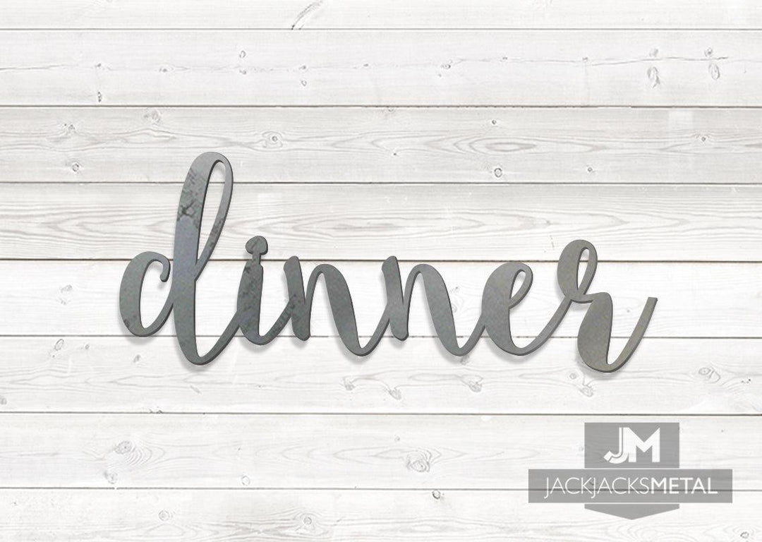 Dinner Word Wall Art Sign - JackJacks Metal 