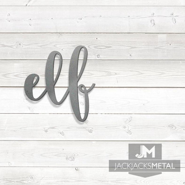 Elf Word Wall Art Sign Rustic sign - JackJacks Metal 
