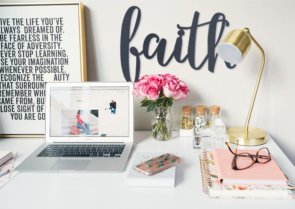Faith Word Wall Art Sign - JackJacks Metal 