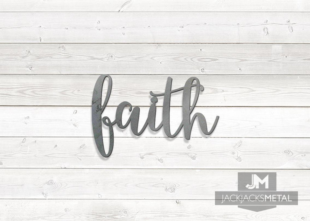 Faith Word Wall Art Sign - JackJacks Metal 