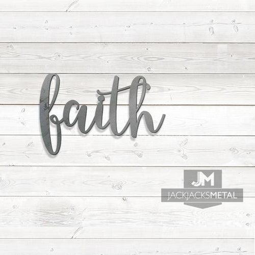 Faith Word Wall Art Sign - JackJacks Metal 
