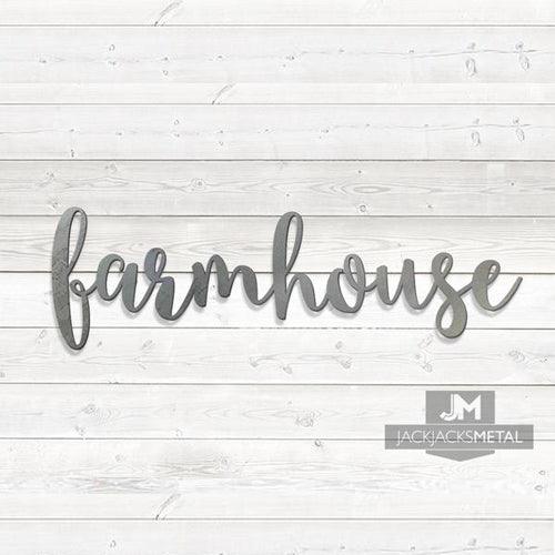 Farmhouse Word Wall Art Sign - JackJacks Metal 
