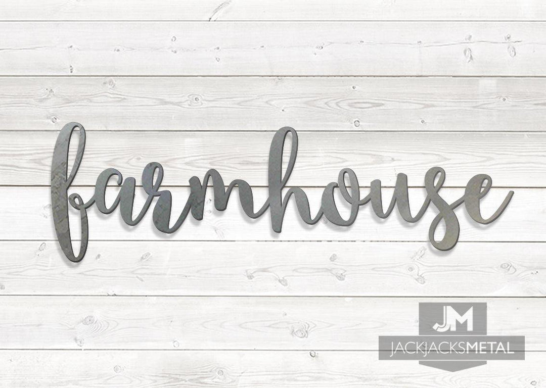 Farmhouse Word Wall Art Sign - JackJacks Metal 