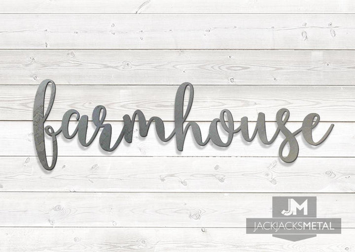 Farmhouse Word Wall Art Sign - JackJacks Metal 