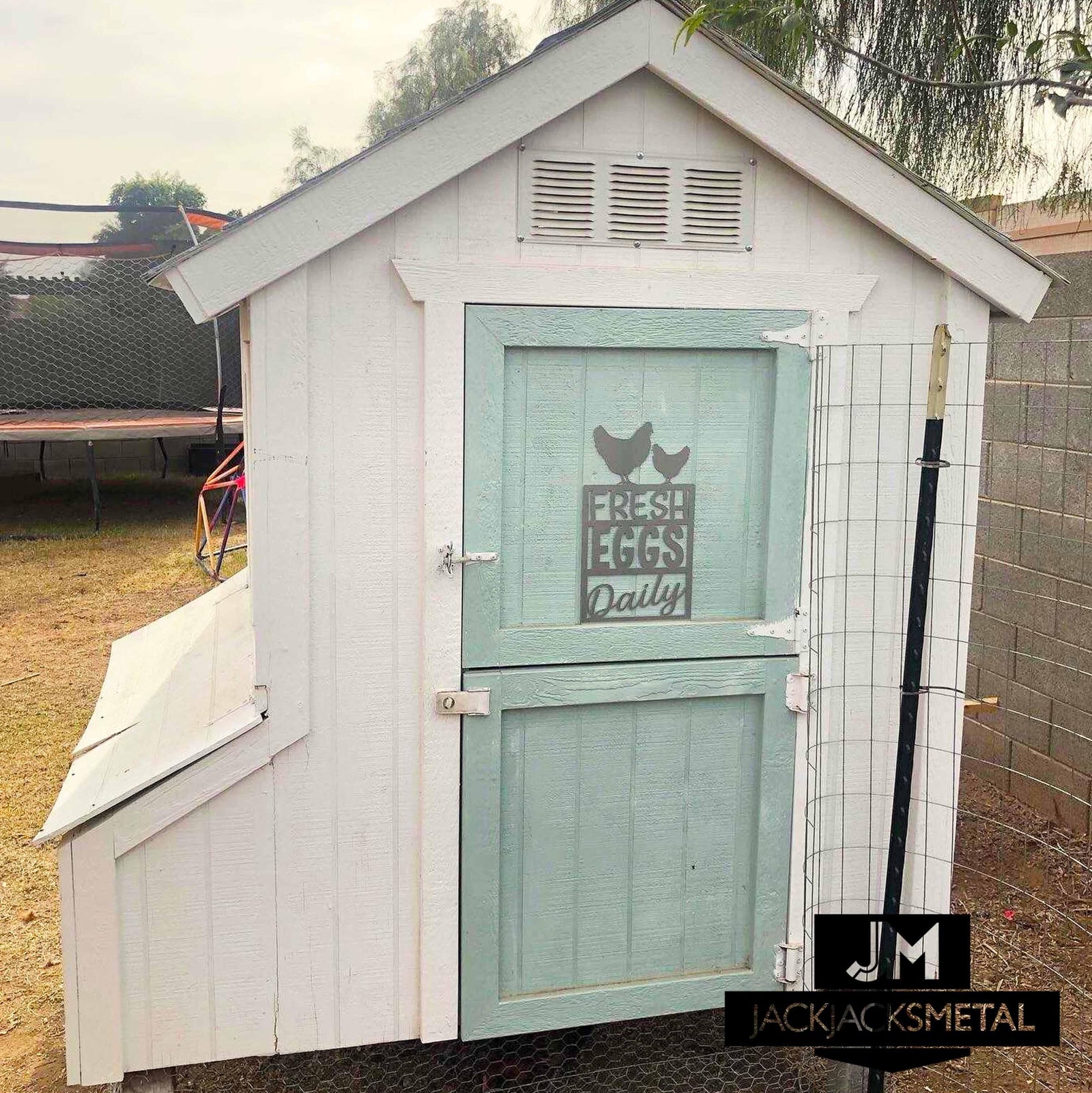 Fresh Eggs Daily Farmhouse Metal Sign - JackJacks Metal 