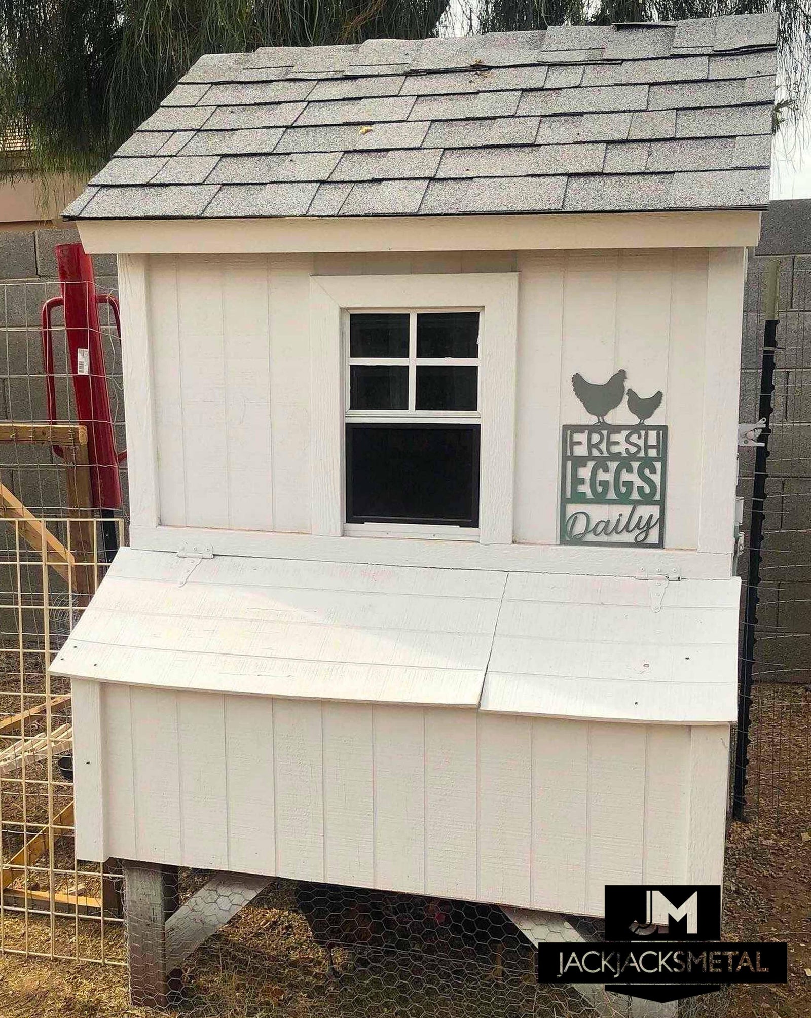 Fresh Eggs Daily Farmhouse Metal Sign - JackJacks Metal 