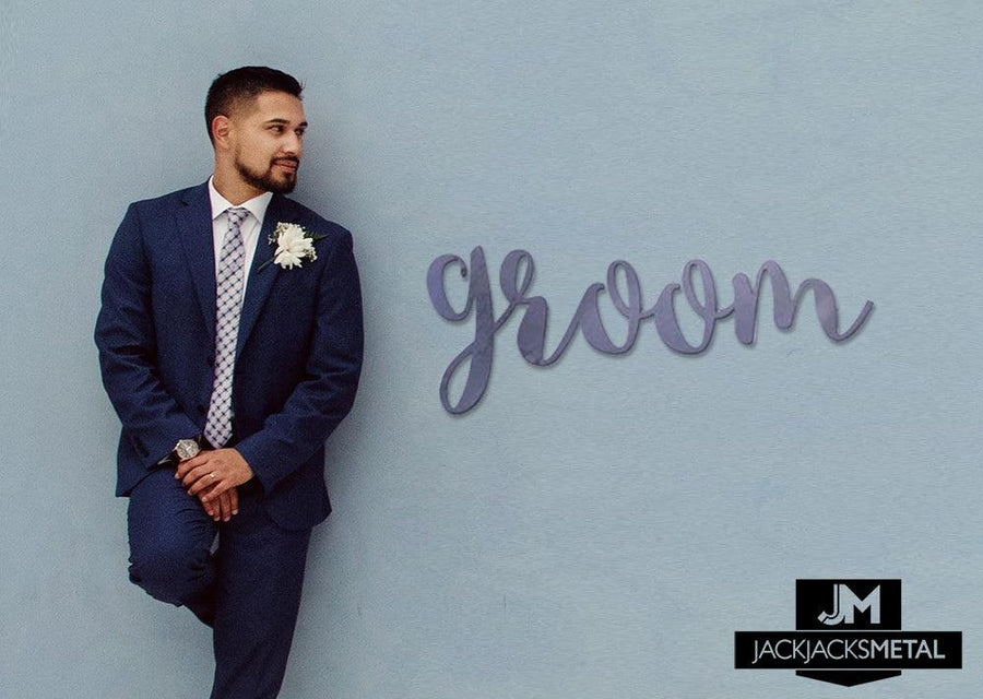 Groom Word Wall Art Sign - JackJacks Metal 