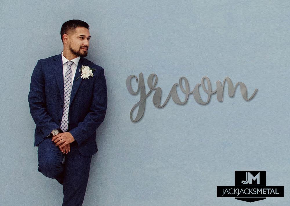 Groom Word Wall Art Sign - JackJacks Metal 