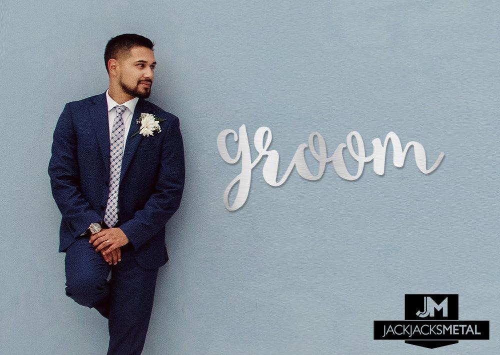 Groom Word Wall Art Sign - JackJacks Metal 