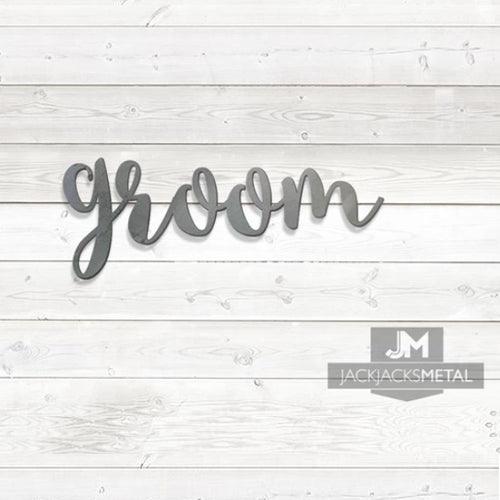 Groom Word Wall Art Sign - JackJacks Metal 