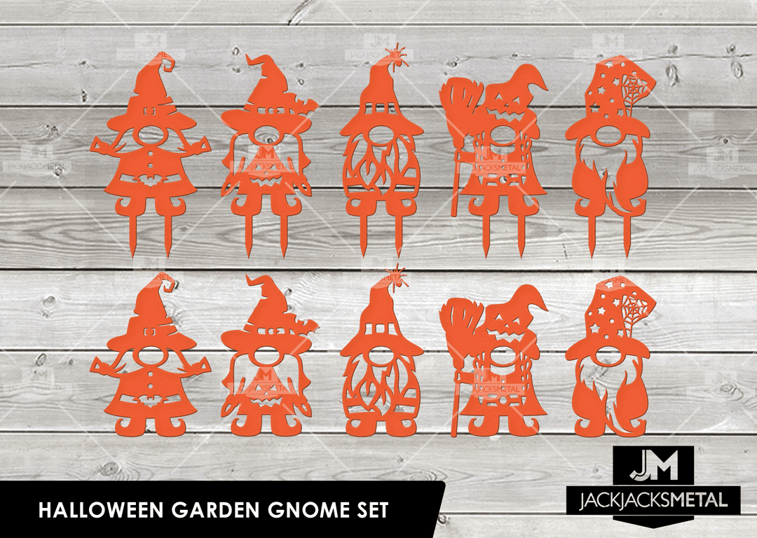 Halloween Garden Gnome Set - JackJacks Metal 