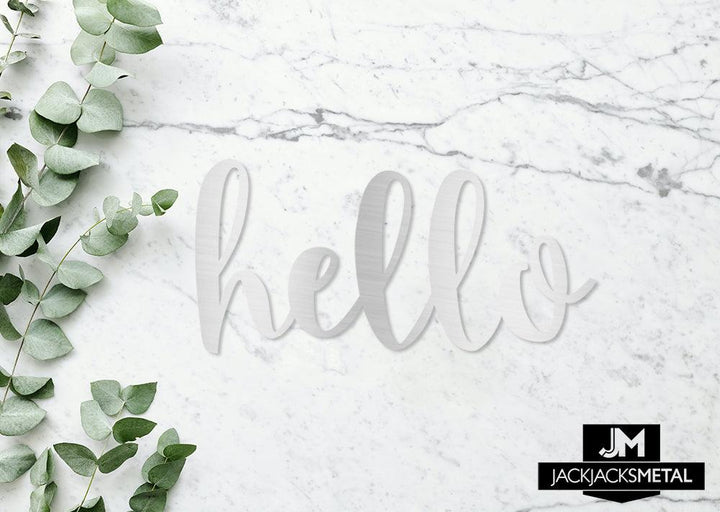 Hello Word Wall Art Sign - JackJacks Metal 