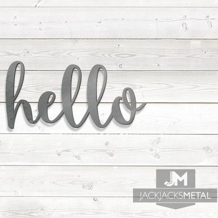 Hello Word Wall Art Sign - JackJacks Metal 