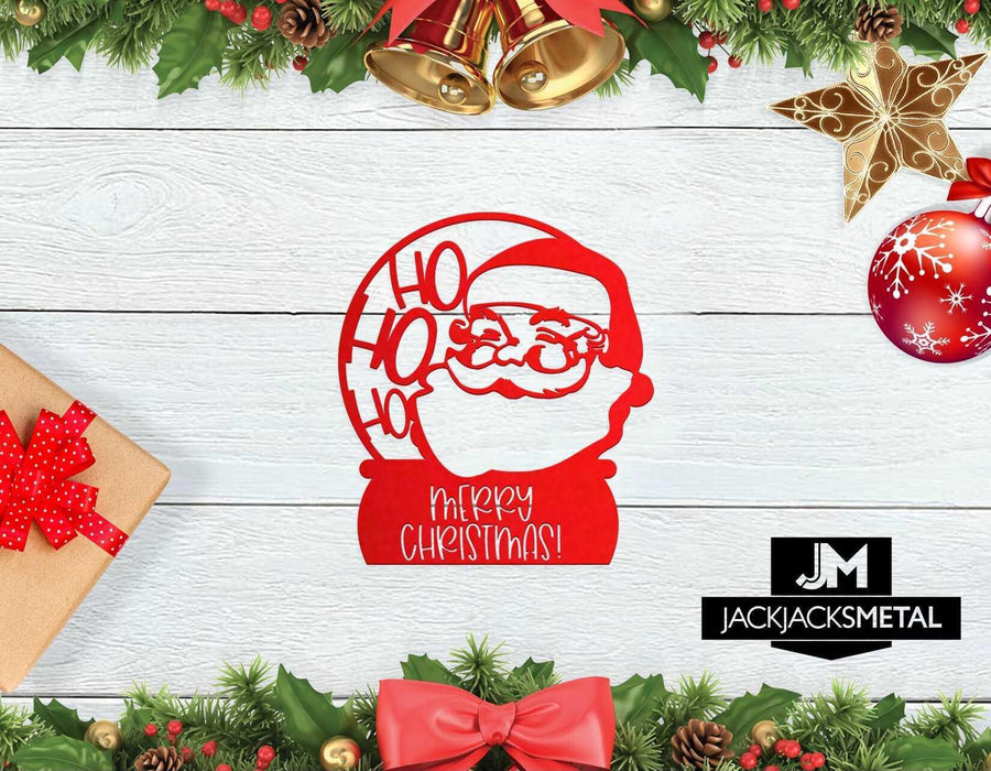 Ho ho ho Merry Christmas Metal Wall Art - JackJacks Metal 