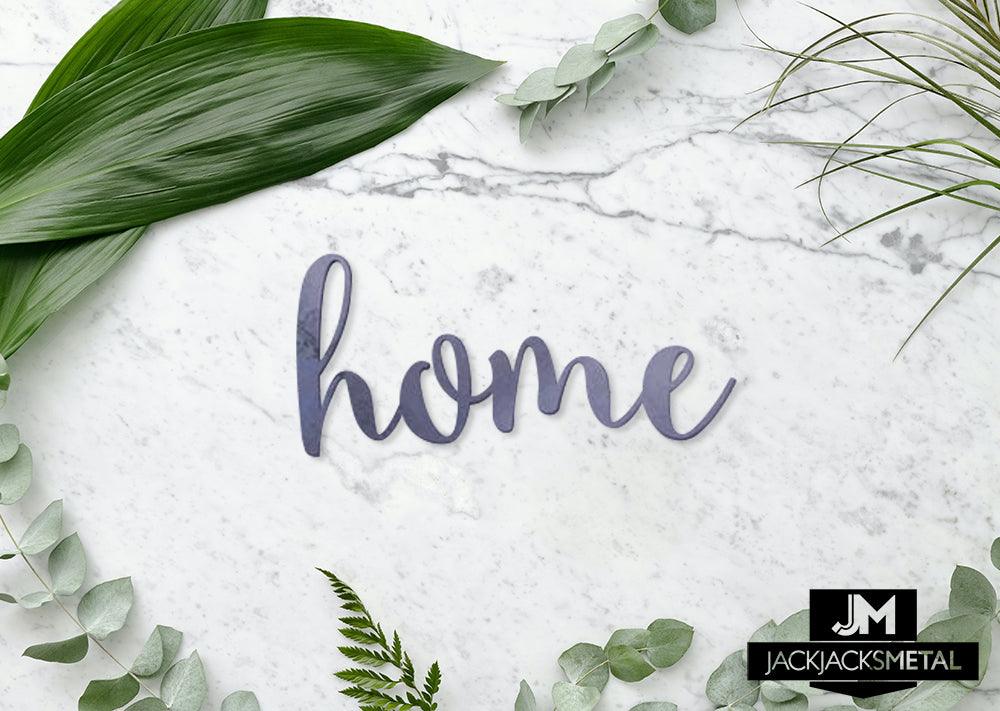 Home Word Wall Art Sign - JackJacks Metal 
