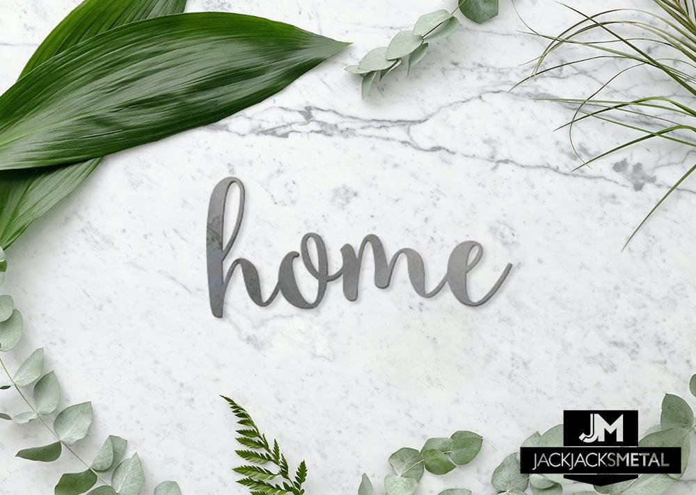 Home Word Wall Art Sign - JackJacks Metal 