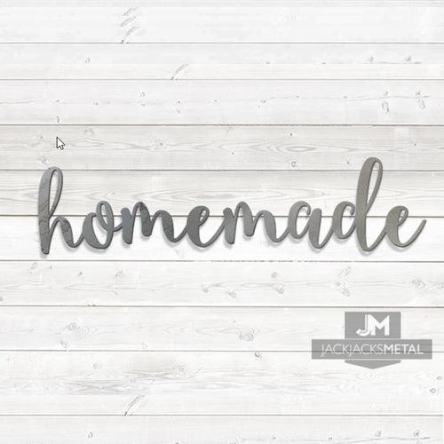 Homemade Word Wall Art Sign - JackJacks Metal 