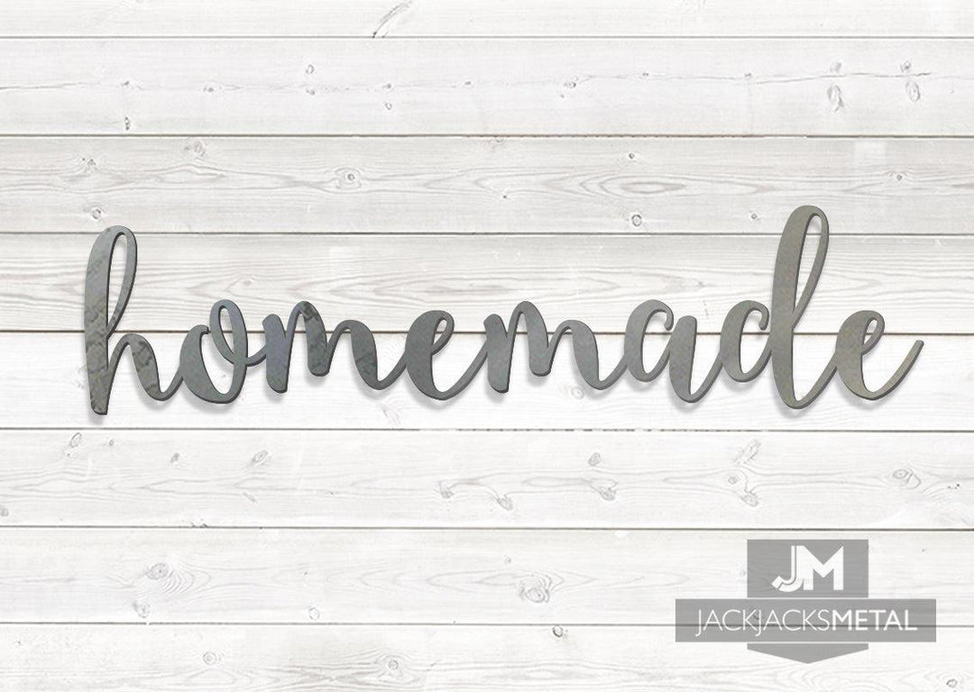 Homemade Word Wall Art Sign - JackJacks Metal 