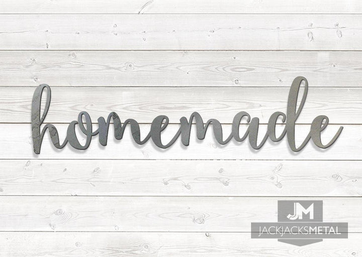 Homemade Word Wall Art Sign - JackJacks Metal 