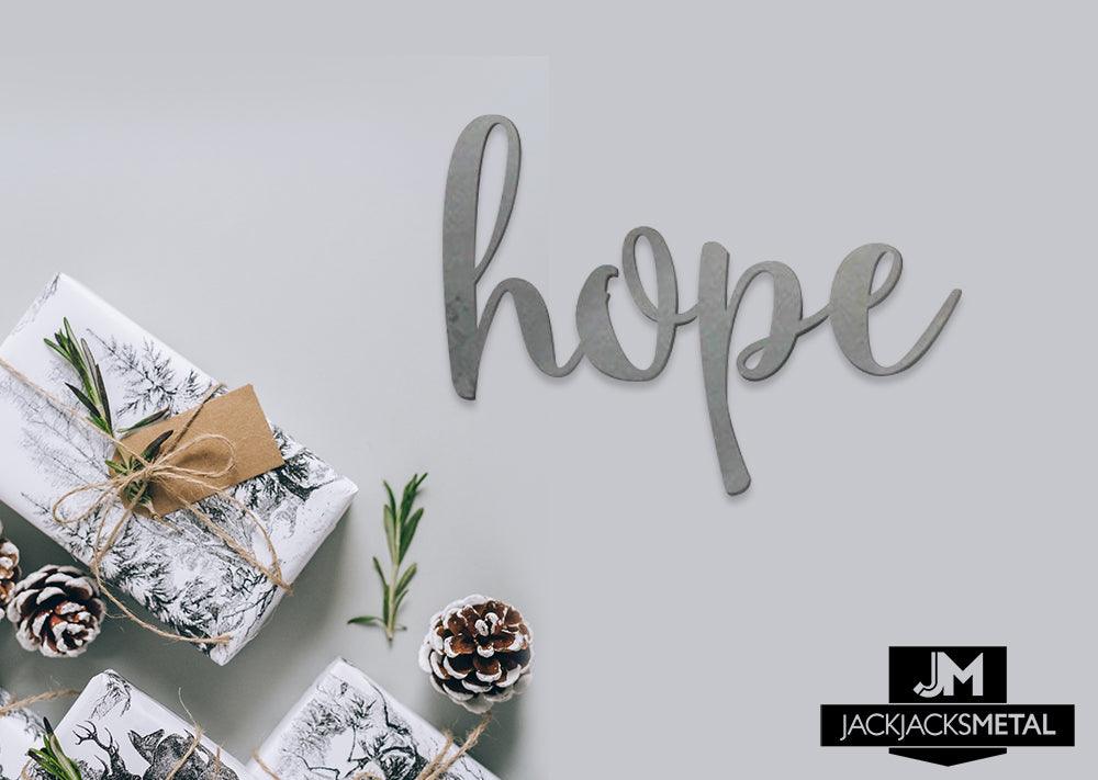 Hope Word Wall Art Sign - JackJacks Metal 