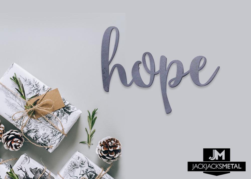 Hope Word Wall Art Sign - JackJacks Metal 