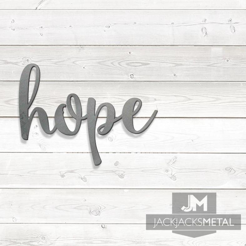 Hope Word Wall Art Sign - JackJacks Metal 