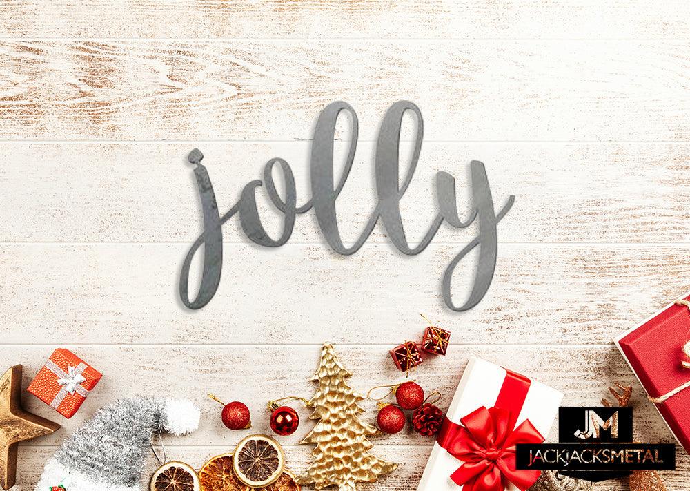 Jolly Word Wall Art Sign - JackJacks Metal 