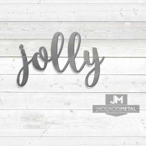Jolly Word Wall Art Sign - JackJacks Metal 