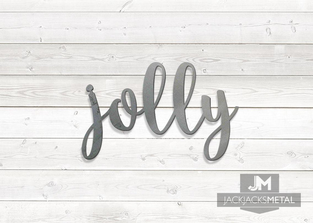 Jolly Word Wall Art Sign - JackJacks Metal 