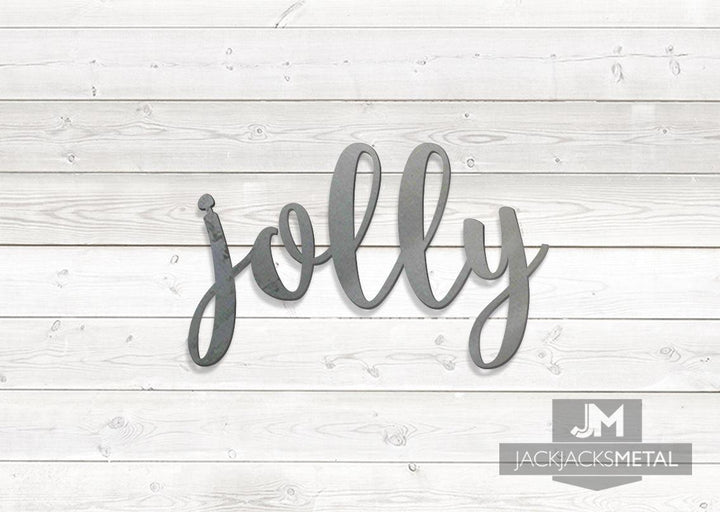 Jolly Word Wall Art Sign - JackJacks Metal 