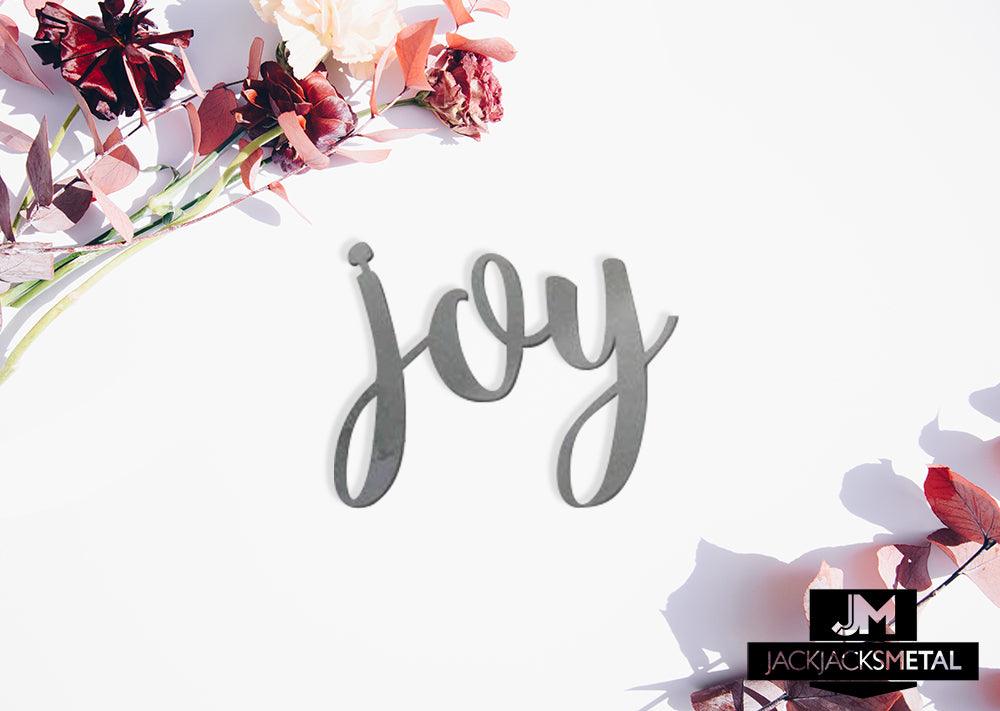 Joy Word Wall Art Sign - JackJacks Metal 
