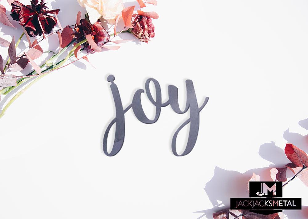 Joy Word Wall Art Sign - JackJacks Metal 