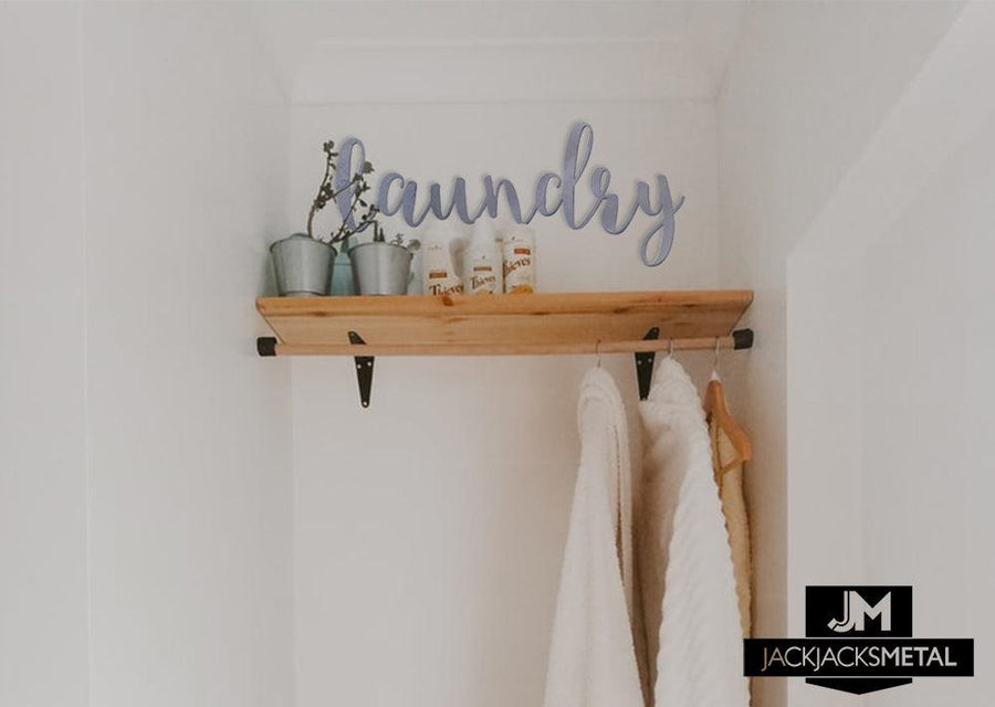 Laundry Word Wall Art Sign - JackJacks Metal 