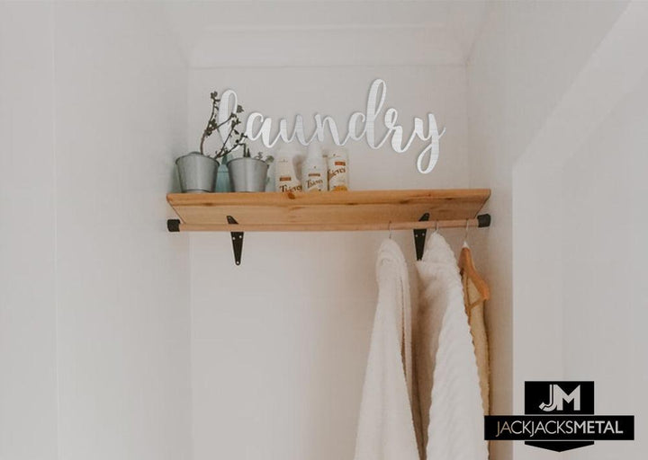 Laundry Word Wall Art Sign - JackJacks Metal 